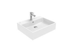 Creavit Next Tezgah Üstü Kare Lavabo 60cm Beyaz