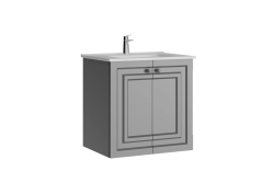 Creavit Kayra Kapaklı Lavabo Dolabı 60cm Mat Gri