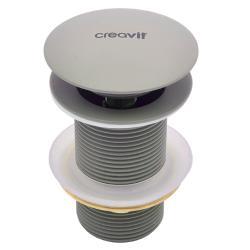 Creavit Lavabo Sifon Başlığı Pop-up Taşmasız Cool Grey