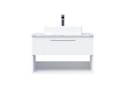 Creavit E10 Lav. Dlb. 85cm 1 Çekm. Raflı BYZ Beyaz