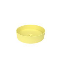 Creavit LOOP 45cm Yuvarlak Tezgah Üstü Lavabo Limon Çiçeği