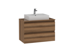 Creavit Alinda Lavabo Dolabı Tablalı 80cm Açık Ceviz