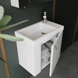 Creavit Forest Lavabo Dolabı 50cm Beyaz uygulama örneği