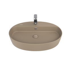 Creavit Loop Oval Çanak Lavabo 40x60 cm Mat Cappuccino uygulama örneği