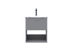 Creavit E10 Lav. Dlb. 65cm 1 Çekm. Raflı GRI