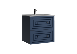 Creavit Kayra Çekmeceli Lavabo Dolabı 60cm Mat Safir Mavi