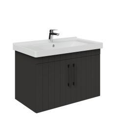 Creavit D20 80 cm Kapaklı Lavabo Dolabı Mat Antrasit
