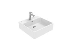 Creavit Next Tezgah Üstü Kare Lavabo 50cm Beyaz