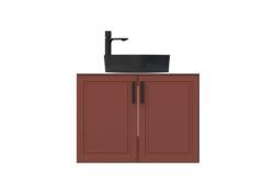 Creavit Perra Lavabo Dolabı 80cm Kapaklı Tarçın