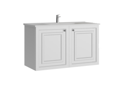 Creavit Kayra Kapaklı Lavabo Dolabı 100cm Mat Beyaz