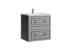 Creavit Kayra Çekmeceli Lavabo Dolabı 60cm Mat Gri