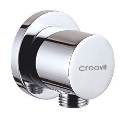 Creavit Ankastre El Duşu Çıkışı Yuvarlak Krom