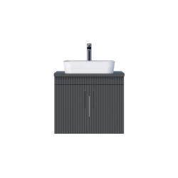 Creavit E10 Lav. Dlb. 65cm Kapaklı CamTezg ANT Antrasit