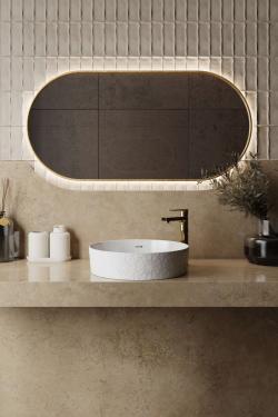 Creavit Loop Yuvarlak Çanak Lavabo Ø40 cm Selçuklu Rölyef Uygulamalı