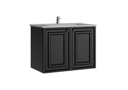 Creavit Kayra Kapaklı Lavabo Dolabı 80cm Mat Antrasit