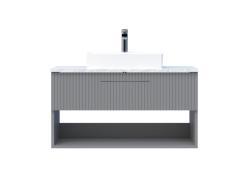 Creavit E10 Lav.Dlb100cm 1Çekm.Raflı.Gra.Tez GRI