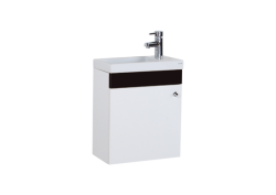 Creavit Elmas Lavabo Dolabı 45cm Beyaz Siyah