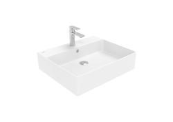Creavit Volga Tezgah Üstü Kare Lavabo 60cm Beyaz