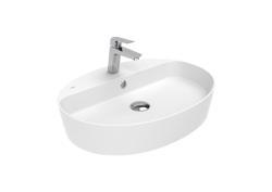 Creavit LOOP 60cm Masaüstü Oval İnce Lavabo Beyaz LP161-00CB00E-0000