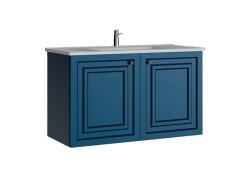 Creavit Kayra Kapaklı Lavabo Dolabı 100cm Mat Safir Mavi