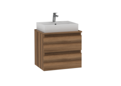 Creavit Alinda Lavabo Dolabı Tablalı 60cm Açık Ceviz