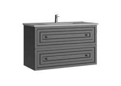Creavit Kayra Çekmeceli Lavabo Dolabı 100cm Mat Gri