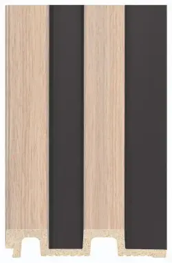 DECOLUX Residence AP-001K-157 Natürel Meşe/Siyah 120x2800x20 mm Duvar Paneli