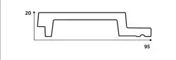 DECOLUX Supreme AP-047-89EM Kaya Gri 95x2800x20 mm Duvar Paneli