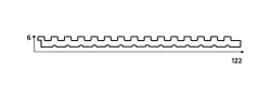 DECOLUX Loft AP-061-26 Milas Ceviz 122x2800x6 mm Duvar Paneli