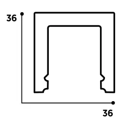 DECOLUX Nevada AP-078-16 Gri Kestane 36x2800x36 mm Duvar Paneli