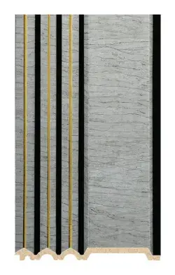 DECOLUX Metropolis AP-081-317 Antik Fildişi Altın 116x2800x10 mm Duvar Paneli