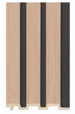 DECOLUX Piano AP-090-157 Natürel Meşe/Siyah 116x2800x12 mm Duvar Paneli