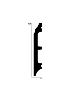 DECOLUX Battiscop AS-023-1 100x15 mm 2,4 m Süpürgelik