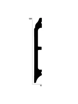DECOLUX Battiscop AS-024-1 120x15 mm 2,4 m Süpürgelik