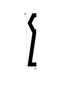 DECOLUX Battiscop AS-027-1 120x20 mm 2,4 m Süpürgelik