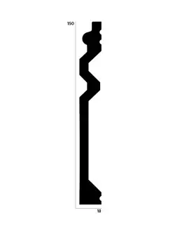 DECOLUX Battiscop AS-028-1 150x18 mm 2,4 m Süpürgelik