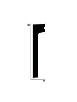 DECOLUX Battiscop AS-035-1 100x23 mm 2,4 m Süpürgelik