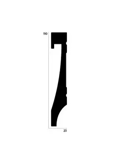 DECOLUX Battiscop ASL-004-1 110x22 mm 2,4 m LEDli Süpürgelik