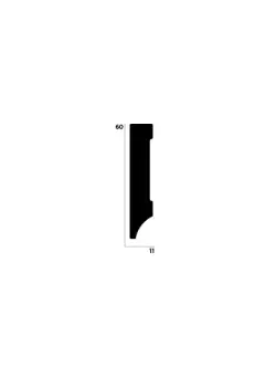 DECOLUX Battiscop DSK-6011-1 60x11 mm 2,4 m Süpürgelik