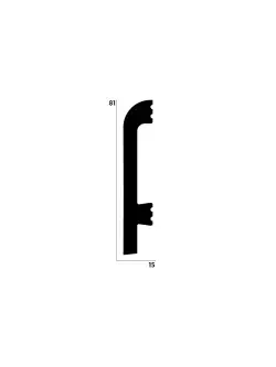 DECOLUX Battiscop DSK-8115R-1 81x15 mm 2,4 m Süpürgelik