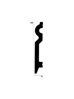 DECOLUX Battiscop DSK-9915-1 100x15 mm 2,4 m Süpürgelik