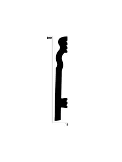 DECOLUX Battiscop DSK-10018R-1 100x18 mm 2,4 m Süpürgelik