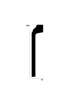 DECOLUX Battiscop DSK-10022-1 100x22 mm 2,4 m Süpürgelik