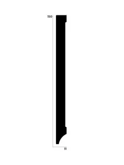 DECOLUX Battiscop DSK-15011-1 150x11 mm 2,4 m Süpürgelik