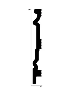 DECOLUX Battiscop DSK-15017R-1 150x17 mm 2,4 m Süpürgelik