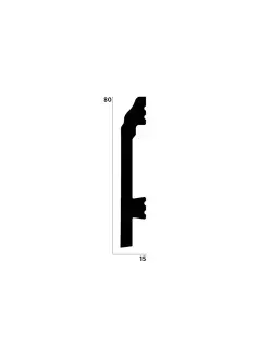 DECOLUX Battiscop DSK-8015R-1 80x15 mm 2,4 m Süpürgelik