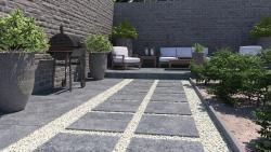 Duratiles 30x120 Etna Gri Mat 20 mm uygulama örneği