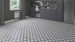Duratiles 33x33 Oxford Gri Mat uygulama örneği