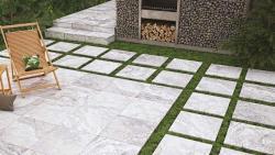 Duratiles 30x120 Silver Traverten Full Lappato 20 mm uygulama örneği