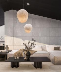 Duratiles 60x120 Noguchi Gri Mat uygulama örneği